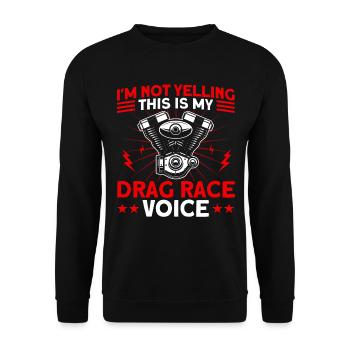 Drag Racer Drag Race Autorennen Geschenk - Unisex Pullover - Schwarz - Vorne - Alina (178cm) & Michal (187cm)