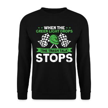 Drag Race Car Racing Drag Racing Gift - Unisex Sweatshirt - black - Front - Alina (178cm) & Michal (187cm)
