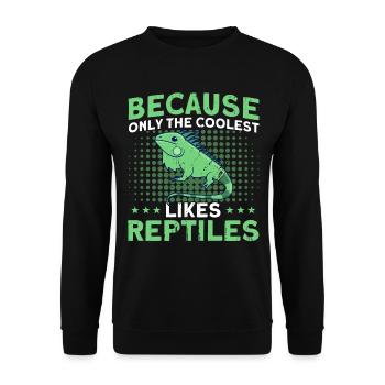 Lézards Reptile Reptile Lovers Cadeau - Sweat-shirt Unisexe - noir - Devant - Alina (178cm) & Michal (187cm)