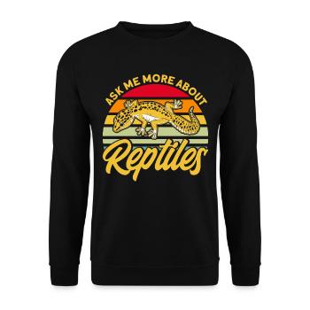 Reptiles Reptile Snake Cadeau - Sweat-shirt Unisexe - noir - Devant - Alina (178cm) & Michal (187cm)