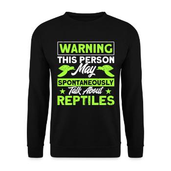 Reptile Reptile Lézards Cadeau - Sweat-shirt Unisexe - noir - Devant - Alina (178cm) & Michal (187cm)