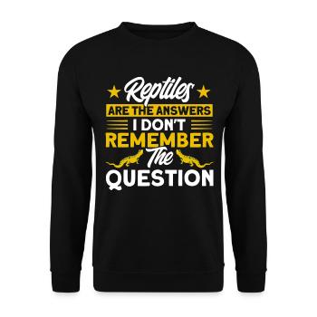 Reptile Serpent Reptiles Cadeau - Sweat-shirt Unisexe - noir - Devant - Alina (178cm) & Michal (187cm)