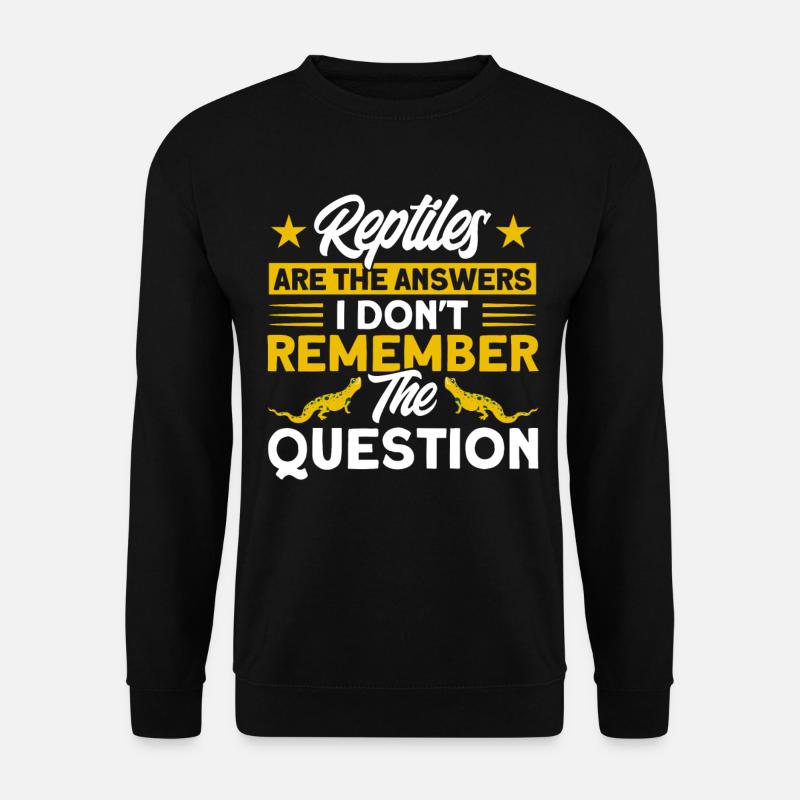 Reptil Schlange Reptilien Geschenk - Unisex Pullover - Schwarz