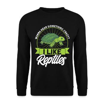 Reptile Lizards Reptile Lovers Gift - Sweat-shirt Unisexe - noir - Devant - Alina (178cm) & Michal (187cm)