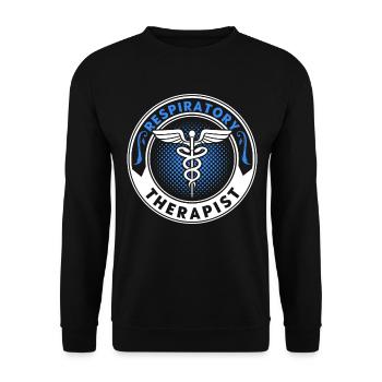 Thérapeute respiratoire agréé Respirotar Ther - Sweat-shirt Unisexe - noir - Devant - Alina (178cm) & Michal (187cm)