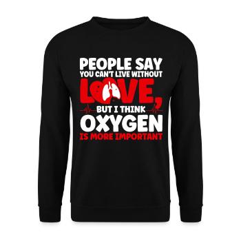 Thérapeute respiratoire agréé Respirotär Th - Sweat-shirt Unisexe - noir - Devant - Alina (178cm) & Michal (187cm)