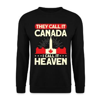 Cadeaux des Fêtes de Racines canadiennes Canada - Sweat-shirt Unisexe - noir - Devant - Alina (178cm) & Michal (187cm)