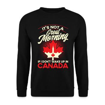 Drapeau canadien du Canada Cadeau canadien - Sweat-shirt Unisexe - noir - Devant - Alina (178cm) & Michal (187cm)