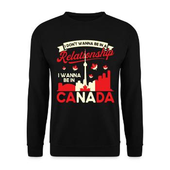 Kanada Urlaub Kanadisch Kanadische Wurzeln Geschen - Unisex Pullover - Schwarz - Vorne - Alina (178cm) & Michal (187cm)