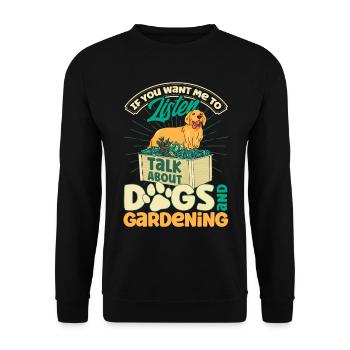 Hundehalter Hunde Gartenarbeit Geschenk - Unisex Pullover - Schwarz - Vorne - Alina (178cm) & Michal (187cm)