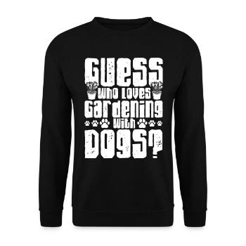 Gartenarbeit Hundehalter Hunde Geschenk - Unisex Pullover - Schwarz - Vorne - Alina (178cm) & Michal (187cm)