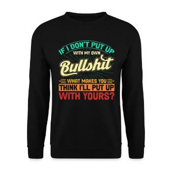 Ironie Humour Noir Cadeau Sarcastique - Sweat-shirt Unisexe - noir - Devant - Alina (178cm) & Michal (187cm)