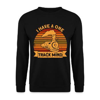 Engine Driver Model Railway Locomotive Gift - Unisex Sweatshirt - black - Front - Alina (178cm) & Michal (187cm)