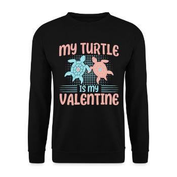 Tortues marines Tortues marines Tortues - Sweat-shirt Unisexe - noir - Devant - Alina (178cm) & Michal (187cm)