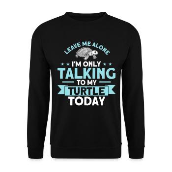 Sea turtle Turtle turtles Liebhab - Unisex Sweatshirt - black - Front - Alina (178cm) & Michal (187cm)
