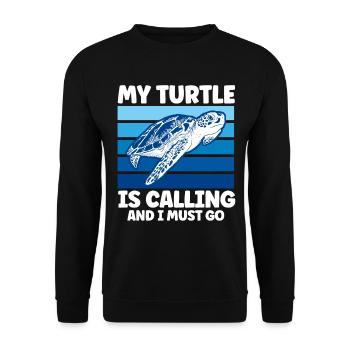 Turtle keeping Sea turtles Turtles - Unisex Sweatshirt - black - Front - Alina (178cm) & Michal (187cm)