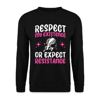 Women's rights Empowerment Feminist - Unisex Sweatshirt - black - Front - Alina (178cm) & Michal (187cm)