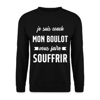 Je suis coach mon boulot vous faire souffrir - Sweat-shirt Unisexe - noir - Devant - Alina (178cm) & Michal (187cm)