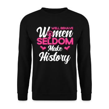 Droits des femmes Autonomisation féministe - Sweat-shirt Unisexe - noir - Devant - Alina (178cm) & Michal (187cm)