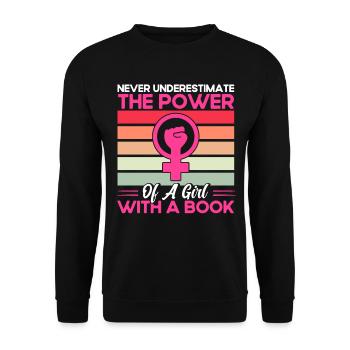 Women's rights Empowerment Feminist - Unisex Sweatshirt - black - Front - Alina (178cm) & Michal (187cm)