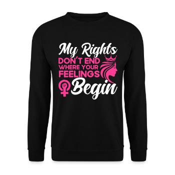 Féminisme Egalité féministe des Ges - Sweat-shirt Unisexe - noir - Devant - Alina (178cm) & Michal (187cm)