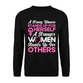 Feminist gender equality F - Unisex Sweatshirt - black - Front - Alina (178cm) & Michal (187cm)