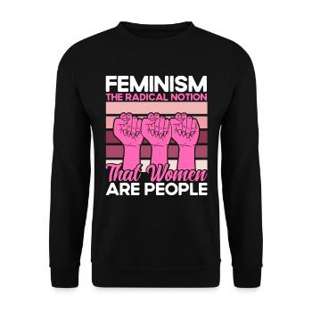 Empowerment of gender equality F - Unisex Sweatshirt - black - Front - Alina (178cm) & Michal (187cm)