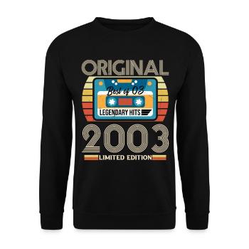 Vintage Birthday Gift 2003 Original - Unisex Sweatshirt - black - Front - Alina (178cm) & Michal (187cm)