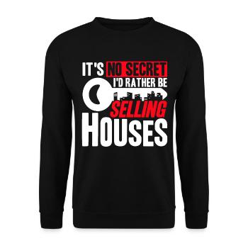Real Estate Agent House Sell Real Estate Sale - Unisex Sweatshirt - black - Front - Alina (178cm) & Michal (187cm)