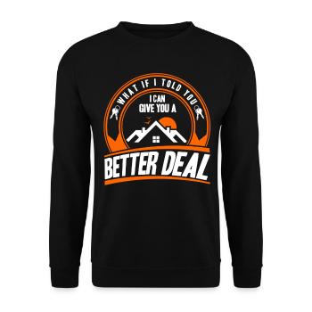 Agent immobilier Agent immobilier Cadeau - Sweat-shirt Unisexe - noir - Devant - Alina (178cm) & Michal (187cm)
