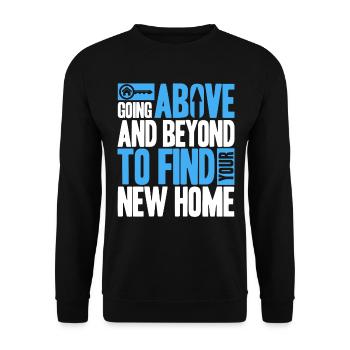 Vente immobilière Immobilier Activité d’agent immobilier - Sweat-shirt Unisexe - noir - Devant - Alina (178cm) & Michal (187cm)