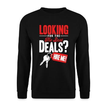 Maison Vendre Agent Immobilier Cadeau - Sweat-shirt Unisexe - noir - Devant - Alina (178cm) & Michal (187cm)