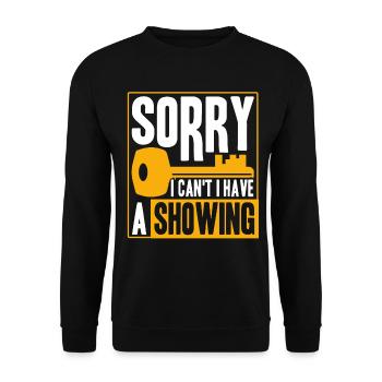 Agent immobilier Agent immobilier Cadeau - Sweat-shirt Unisexe - noir - Devant - Alina (178cm) & Michal (187cm)