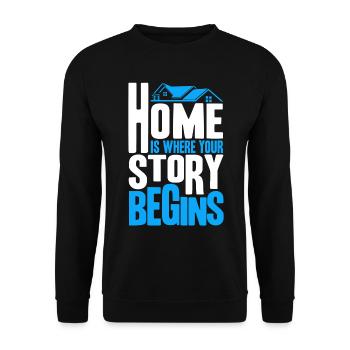 Real Estate Sale Real Estate Agent House Sale - Unisex Sweatshirt - black - Front - Alina (178cm) & Michal (187cm)