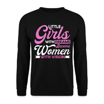 Égalité féministe des genres F - Sweat-shirt Unisexe - noir - Devant - Alina (178cm) & Michal (187cm)