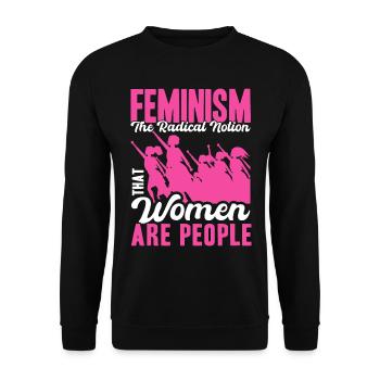 Empowerment of gender equality F - Unisex Sweatshirt - black - Front - Alina (178cm) & Michal (187cm)