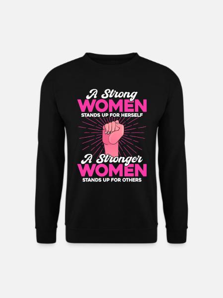 Feminist gender equality F - Unisex Sweatshirt - black