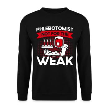 Blood sampling Phlebotomy Laboratory Phlebotomist Geschen - Unisex Sweatshirt - black - Front - Alina (178cm) & Michal (187cm)