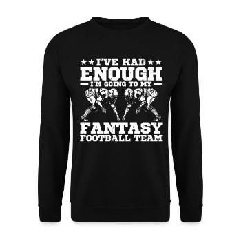 Fantasy Football Football Women Football Fans Ges - Unisex Sweatshirt - black - Front - Alina (178cm) & Michal (187cm)