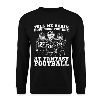 Fantasy Football Champion Fantasy Football Draft Da - Unisex Sweatshirt - black - Front - Alina (178cm) & Michal (187cm)