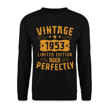 Vintage 1953 Limited Edition - Unisex Sweatshirt - black - Front - Alina (178cm) & Michal (187cm)