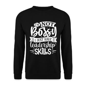 Je ne suis pas autoritaire, j’ai juste des compétences en leadership - Sweat-shirt Unisexe - noir - Devant - Alina (178cm) & Michal (187cm)