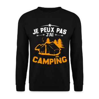 Je Peux Pas J'ai Camping - Sweat-shirt Unisexe - noir - Devant - Alina (178cm) & Michal (187cm)