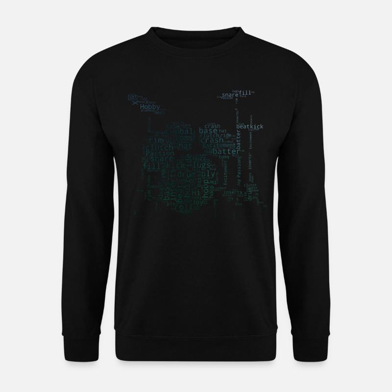 Drummer Percussionist Men Drums - Unisex Sweatshirt - black