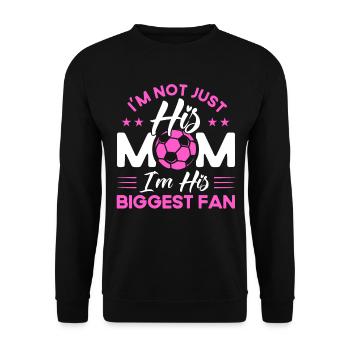 Sportfan Fußball Fußball Mama Geschenk - Unisex Pullover - Schwarz - Vorne - Alina (178cm) & Michal (187cm)