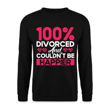 Ex Partner Divorce Divorced gift - Unisex Sweatshirt - black - Front - Alina (178cm) & Michal (187cm)