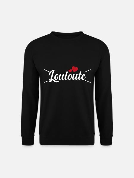 Femme Louloute Humour Mot Affectueux Couple - Sweat-shirt Unisexe - noir