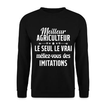 Meilleur agriculteur le seul cadeau homme humour - Sweat-shirt Unisexe - noir - Devant - Alina (178cm) & Michal (187cm)