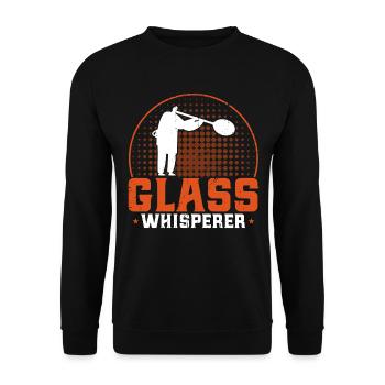 Glasblasen Glasbläser Glasbläser Geschenk - Unisex Pullover - Schwarz - Vorne - Alina (178cm) & Michal (187cm)
