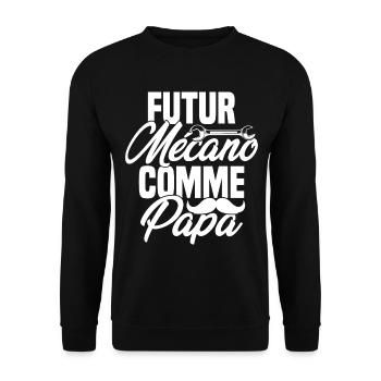 Futur mécano comme papa Cadeau futur mécano - Sweat-shirt Unisexe - noir - Devant - Alina (178cm) & Michal (187cm)